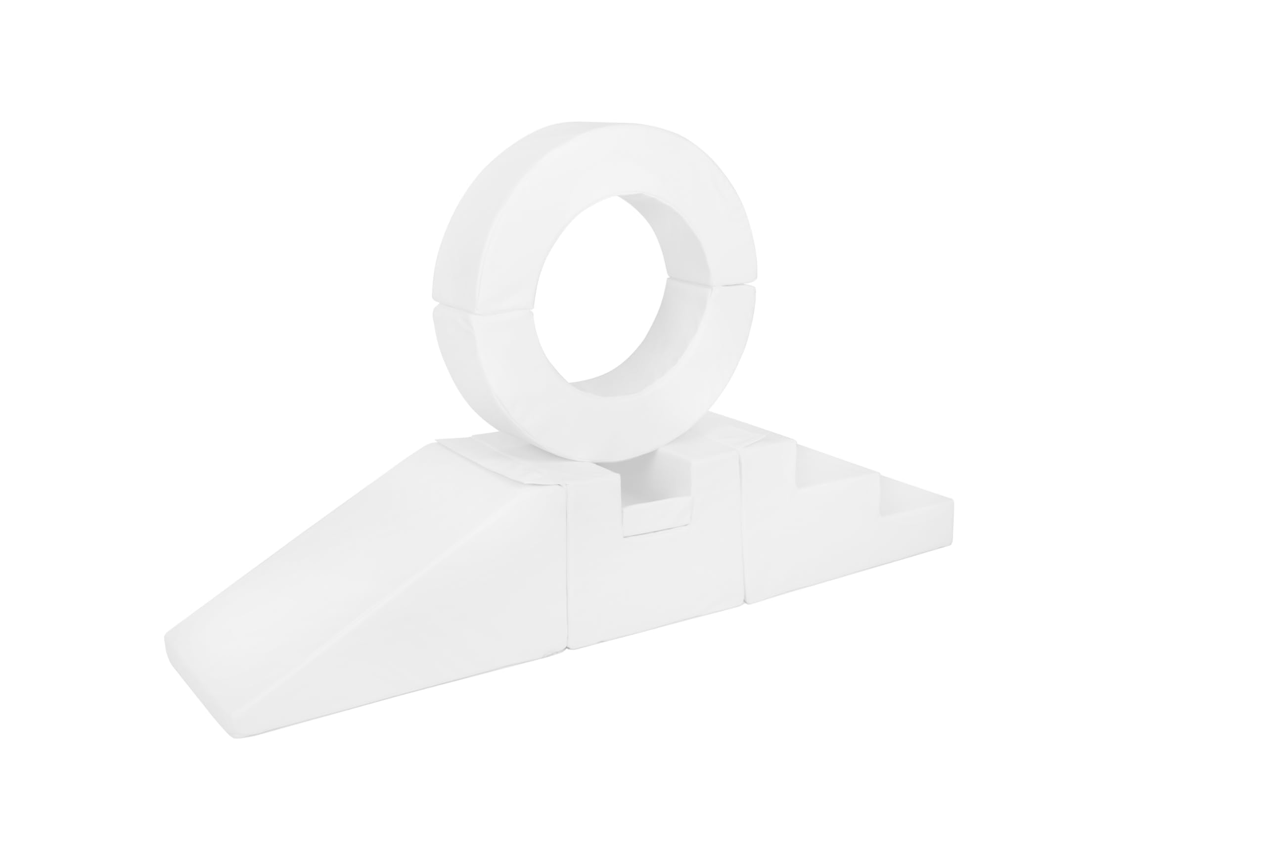 Soft Play Steps Slide Hoop Set - Colour Options - Soft Play Equipment (All White)