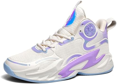 Men's Women's High Top Basketball Shoes Breathable Non Slip Outdoor Sneakers Fashion Shoes