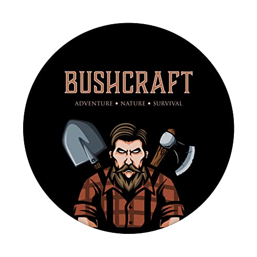 Bushcraft Adventure Nature Survival Outdoor Living Camping PopSockets Swappable PopGrip, Black - Image 3
