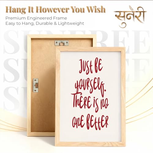 Image of Suneree Motivational Quotes Wall Art Set of 2 Framed Paintings | Inspirational Poster Just Be Yourself Good Things Coming | Bedroom Living Room Home Decor (Art 4, 10x13 Inches)