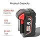 2X Powarobor M18B5 18V 5,0Ah Ersatzakku Kompatibel mit Milwaukee M18 18Volt Akku 48-11-1860
