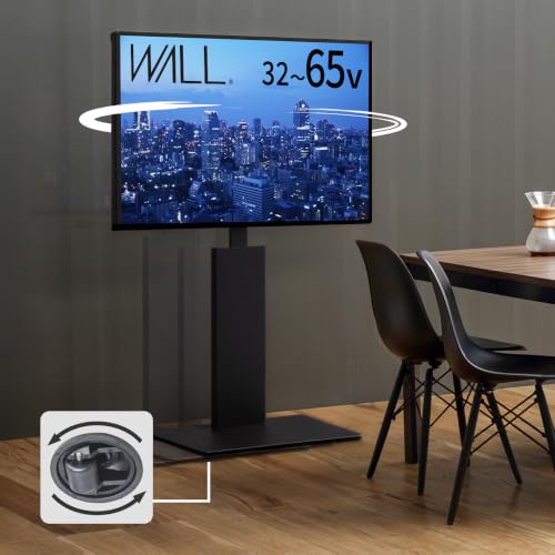 WALL テレビスタンド　B1 ハイタイプ　サテンブラック　スマート電源タップ付 Amazon｜WALL B1 テレビスタンド 隠しキャスター付き 首振り ハイ