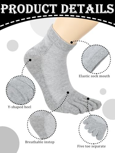 Image of Bencailor 4 /12Pairs Women Toe Sock Five Toe Sock