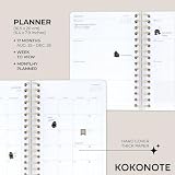 Kokonote Academic Diary 2025-2026 Week To View - Art Nouveau | Academic Planner 2025-2026 With Stickers, Student Essentials For University, Back To School Stationery, Art Diary