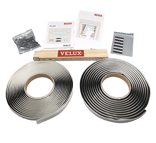 Ersatzteile für VELUX Fenster - Butyl Dichtschnur SET Dichtband Außenbereich Scheibentausch Wartungsset Reparaturset für Kunststofffenster und Holzfenster Butylrundschnur Ersatzteil Velux Dachfenster