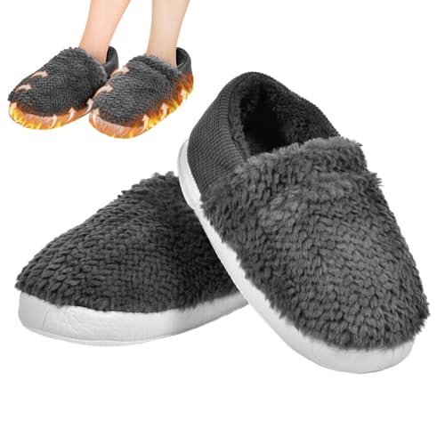 ETUCYNG Calentador De Pies Eléctrico | Zapatos Térmicos USB con Calor Acolchados - Zapatillas Lavables para Hombre Y Mujer - Uso Interior Oficina Escuela Picnic Cabina TV Hogar Trabajo Viaje Camping