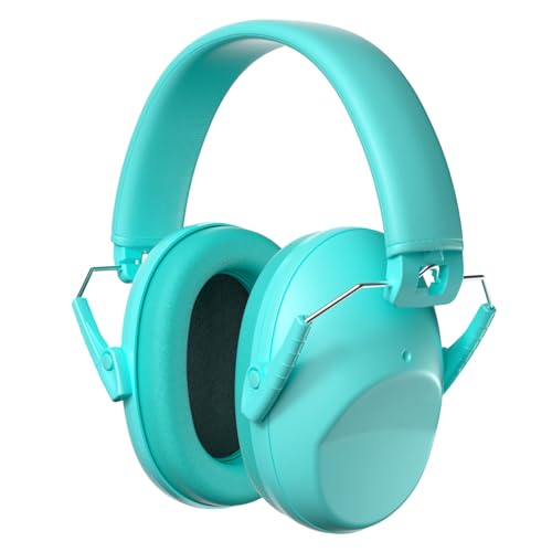 Procase Orejeras de Protección Auditiva para Niños, Auriculares Infantil NRR 22 dB con Cancelación de Ruido -Turquesa