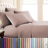 Southshore Fine Living, Inc. Premium Collection, 6-Piece, Deep Pocket Sheet Set, Easy Care, Shrinkage Free Sheet Set with 1 Flat Sheet, 1 Fitted Sheet, 4 Pillowcases, Muted Mauve, King