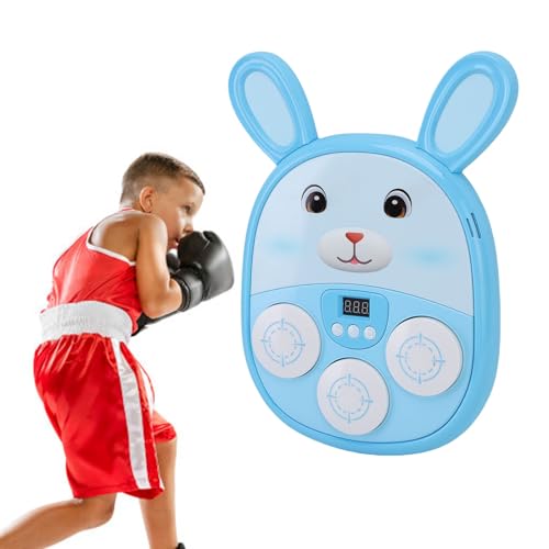 Machine de boxe musicale pour enfant robuste et sûre avec cible murale lapin - 4