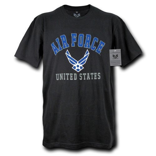 Rapid Dominance Rapiddominance 30 Single US Air Force Classic tee, Black, X-Large by
