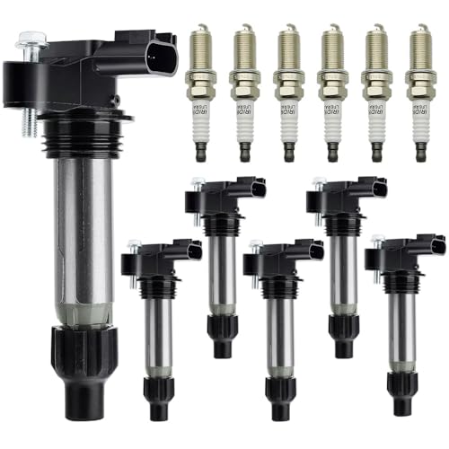 CNPAPC UF569 Ignition Coil Pack & Iridium Spark Plugs Set of 6 Compatible with 2007-2019 Buick Cadillac Chevy GMC Pontiac Saturn Suzuki 3.0L 3.2L 3.6L V6 Replaces# 12590990 12610626 12632479