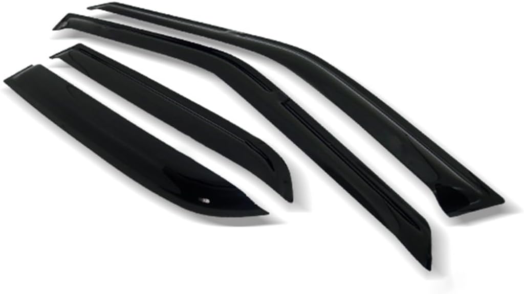 R&L Racing Sun/Rain Guard Deflector Side Window Visors 4PC Compatible with 1990-1993 for Honda Accord
