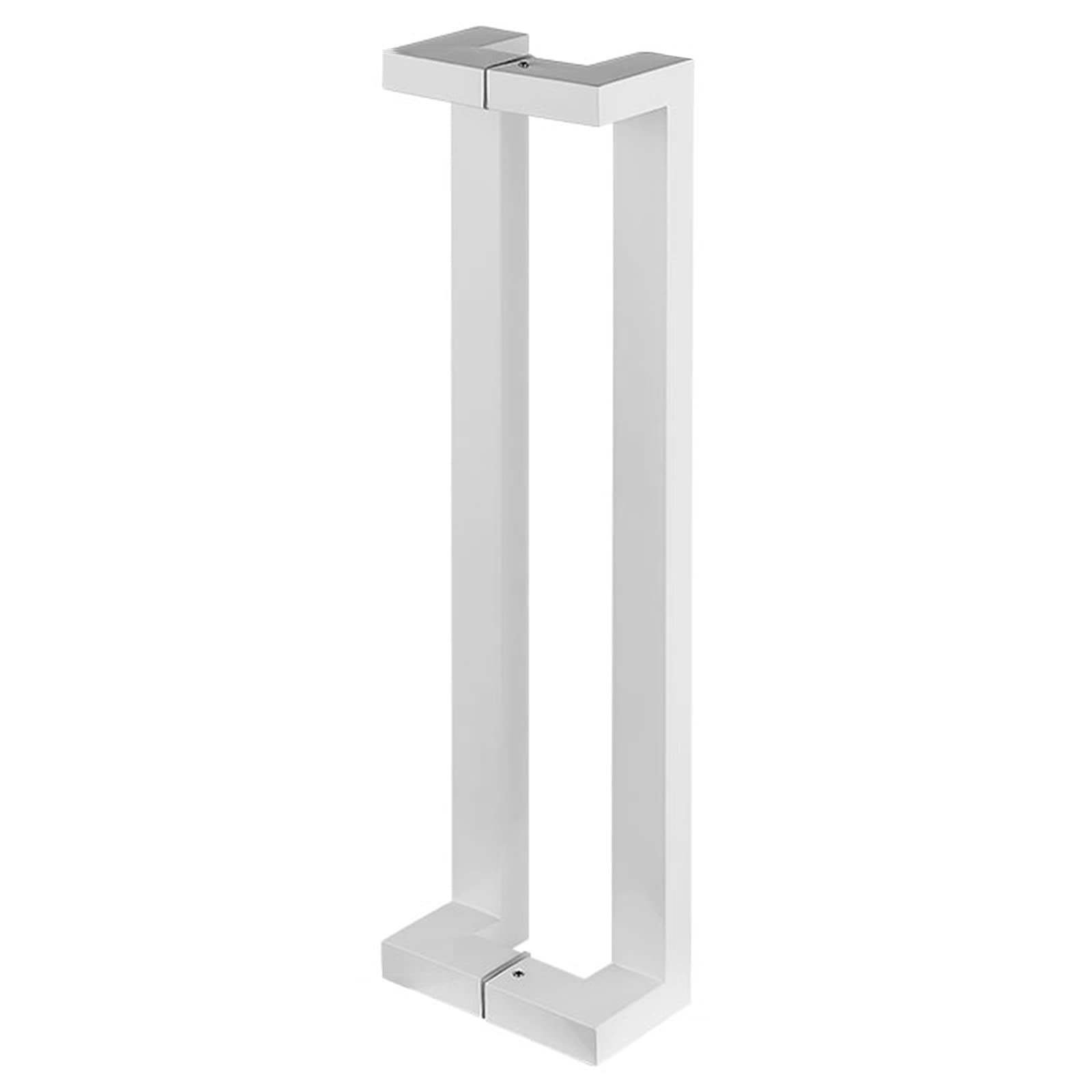 MXXQRHF Modern Stainless Steel Square Shower & Sliding Glass Door Handle, 47in White Gate Handle for Interior/Exterior Doors, Elegant Bathroom & Entryway Hardware