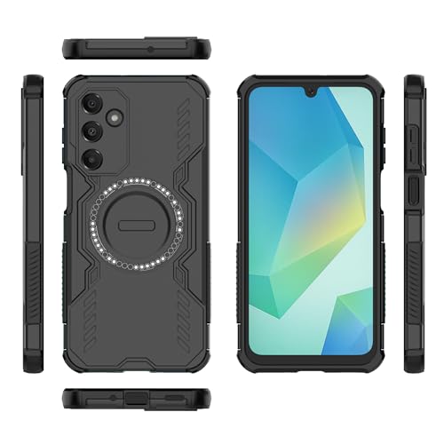Image of SPAZY CASE Moto G77 Power Back Cover |Rugged Shockproof Armor Case with Magnetic Metal Ring Supports Magsafe Charger & Car Mount | Military Grade Protection | Black