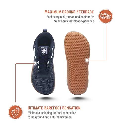 Image of Impakto Core Step Barefoot Shoes for Men | Lightweight & Breathable | Ideal for Training, Running on Soft Ground, Workout & Yoga | Minimalist Zero-Drop for Natural Movement | Anti-Skid & Rubber Sole