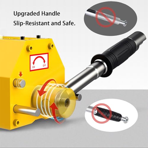 880 lbs/400 kg Lifting Magnet 1:3 Safety Factor Industrial Heavy Duty Magnetic Lifter for Machine Shop, Warehouses, Shipyards