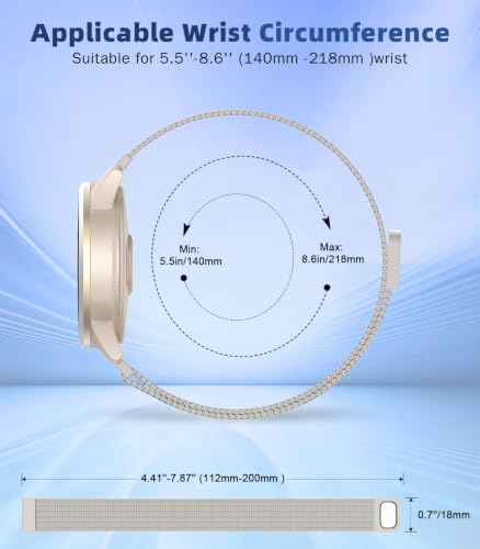 Image of 18mm Metal Watch Band Compatible with Garmin Venu 3s /4 41mm /2s