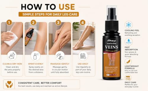 Image of Varicose Veins Health Care Spray 30ml, Leg Care Spray for Daily Comfort, Refreshing Topical Spray for Legs