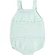 BABIDU Unisex Baby Bebé de Punto Modelo Silencio, Pelele Con Tirantes Anchos Y Detalles Calados Strampler, weiß, 3 Meses