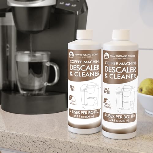 Image of New England Stories 8 Uses Descaling Solution Compatible with Keurig - 33.8oz Coffee Machine Descaler, Espresso Coffee Maker Cleaner, Coffee Pot Limescale Remover