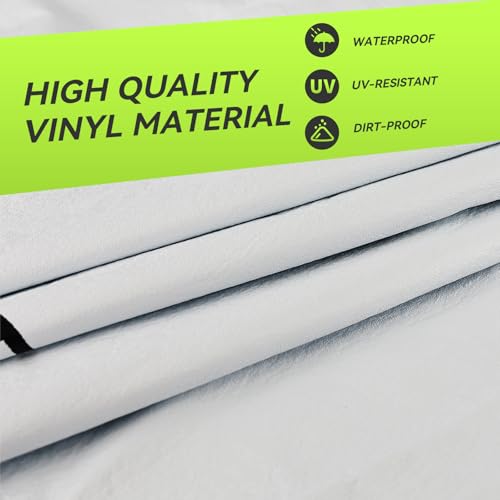 Image of RVMATE RV Tire Covers, Dual Axle Wheel Cover (1 Pack) Fits 30 inch-33 inch Diameter Tires, Waterproof Anti-UV White Dual Tire Covers RV Accessories for Truck /Trailer