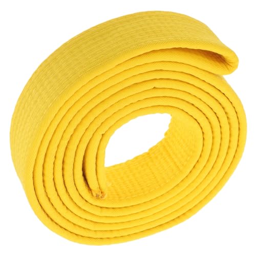 Happyyami Cinturón de Clasificación de Taekwondo Cinturón de Karate Y Judo para Práctica de Enseñanza Cinturón de Color para Artes Marciales Amarillo