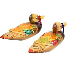 FOMIYES Ducks Pair 2Pcs Chinese Ducks Feng Shui Figurine Statue Yuan Yang Love Birds Statue Bird Decor Valentines Day Accents Figurine