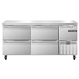 Continental Refrigerator CRA68-D Refrigerated Base Worktop Unit, 68" W, With Drawers