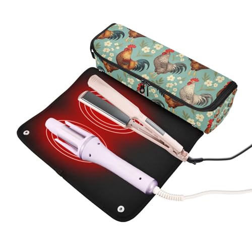 Bolsa de viaje para herramientas de cabello con tapete resistente al calor miniatura 2