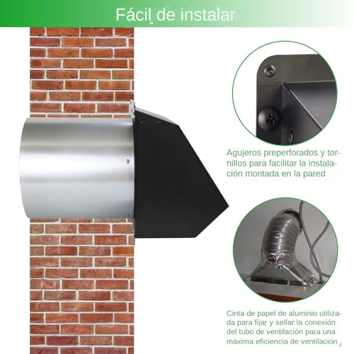 Grilles d'aération métalliques et housse pour évent de sèche-linge - 5
