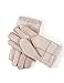 YISEVEN Women's Winter Sheepskin Shearling Leather Gloves Wool Lined Furry Cuffs Sherpa Merino Thick Soft Warm Fur Lining for Cold Weather Driving Gifts, Pale Pink Suede Large