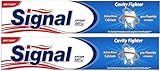 2 Box Signal Anti Caries Toothpaste Cavity Fighter Best Ever Active Micro Calcium Pro Fluoride Complex for Cavity Protection & Long Term Fortification (4.23 oz 120 ml Each One) معجون سيجنال اسنان
