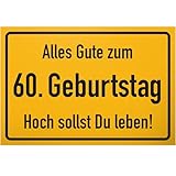 DankeDir! 60. Geburtstag Stadtschild - Schild Geschenk 60. Geburtstag Geschenkidee Geburtstagsgeschenk Sechzigsten Geburtstagsdeko Partydeko Party Zubehör Geburtstagskarte