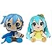 SDSG 2Pcs Anime Plush Hatsune Miku Figura De Peluche De Juguete 22Cm, Kawaii Miku Boyfriend Kaito Almohada Suave   para Niñas, Niños, Adultos, Acción De Gracias, Regalo De San Valentín