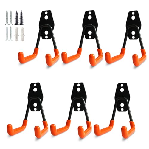 PYBTOOL Robuste Universalhaken zur Garagenaufbewahrung, Wandhaken aus Stahl, Organizer für Garagen- und Gartengeräte, hängende Universalwandhaken, Haken aus Stahl für die Garage und den Garten