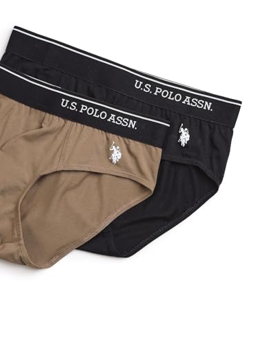 Image of U.S. Polo ASSN. Men's OEB18 Cotton Stretch Breathable Underwear Briefs - Pack of 2