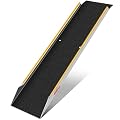 Ruedamann 48" Aluminum Shed Ramp, 600 lbs Capacity Loading Ramp for Lawn Mowers, 9.8'' Wide Lightweight Non-Slip Truck Bed Ramps for Motorcycle, ATV, UTV, Dirt Bike, E-Bike, Bicycle, 1 PC