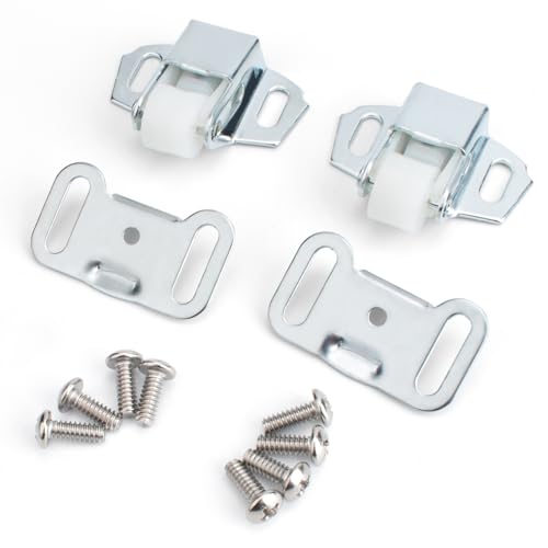 2 Pack Mailbox Replacement Roller Catch Assembly Including Screws Roller Wheel Mailbox Door replacementSpring Door Catch Latch Hardware for Imperial Mailbox Doors and Cabinet Furniture Closet Doors