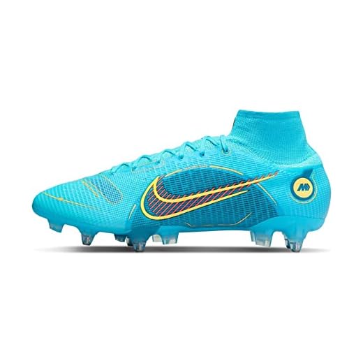 Nike Soft-Ground Soccer Cleats Mercurial Superfly 8 Elite Sg-Pro Anti-Clog Traction, Chlorine Blue/Laser Orange-Marina, DJ2840-484, 42 EU (8.5 US)