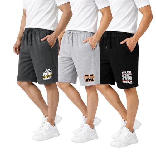 Image of KART BLACK Plus Sizes Men's Cotton Knee Length Shorts(M,L,XL,XXL,XXXL,4XL,5XL Shorts)| Casual and Night Wear Mens Shorts Pack of 3