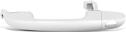 DNA MOTORING Manija de puerta exterior delantera izquierda compatible con 09-13 Kia ForteKoup, con cerradura de cerradura, cromo, OEM-DHO-01244