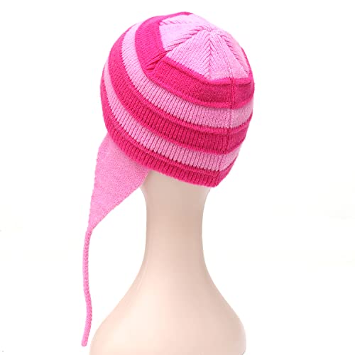 Knitted hat Women Winter Peruvian Cover Ears Pink Striped Beanie Hat Sherpa Hats Knit y2k Halloween Cosplay Costumes3
