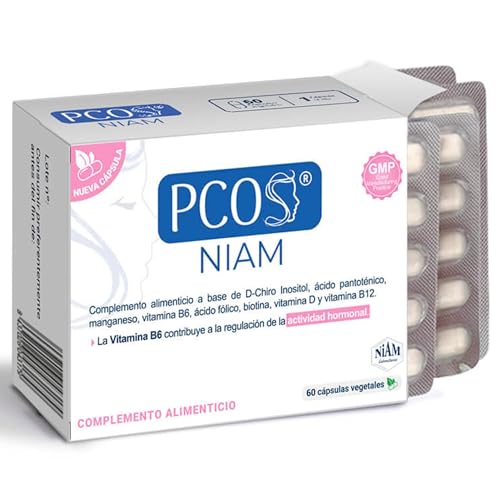 [60 cáps] PCOS NIAM | Para 2 meses | D-Chiro Inositol SOP | Con Ácido Fólico, Biotina, Vitamina...