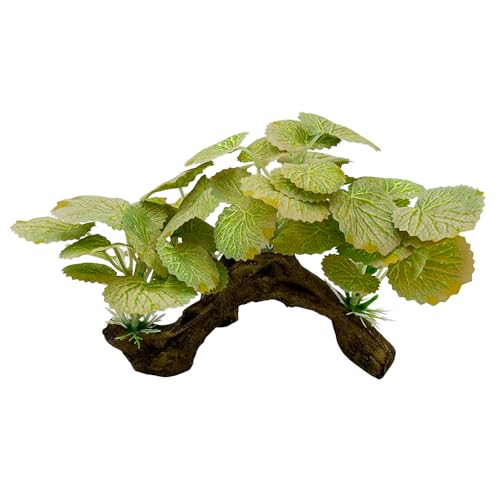 Image of Fish Tank Decorations Aquarium Decor Ornaments Betta Silk Leaf pad Hammock Artificial Driftwood Cave Goldfish Bowl Accessories