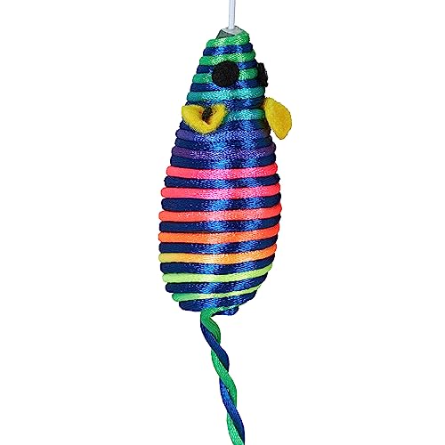 Jouet avec souris de 106 cm de long multicolore pour éveiller les instincts