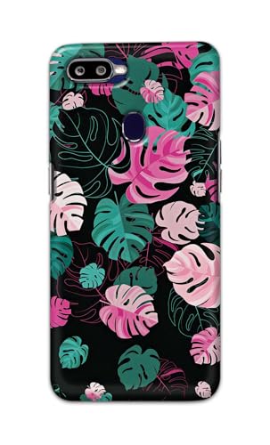Image of Printed Hard Back Cover for Oppo F9 | Oppo F9 Pro Back Cover (Seamless Leaves) -190724(EA)