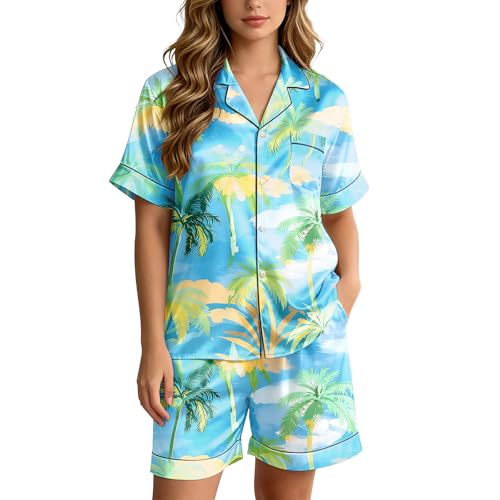 Survêtement d'été femme 2 pièces ample avec short de poche élastique