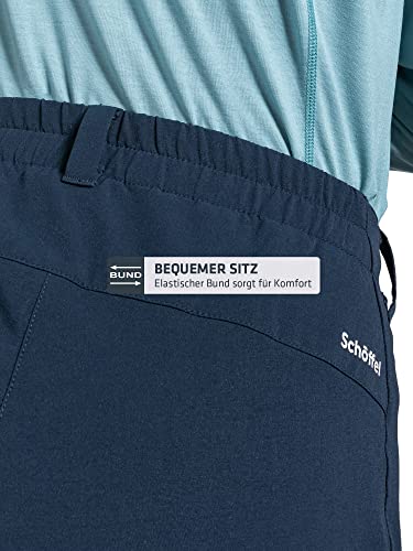 Schöffel Damen Pants Ascona Warm L, warme Wanderhose mit 4 Wege-Stretch, wasserabweisende, atmungsaktive Thermohose, navy blazer, 42