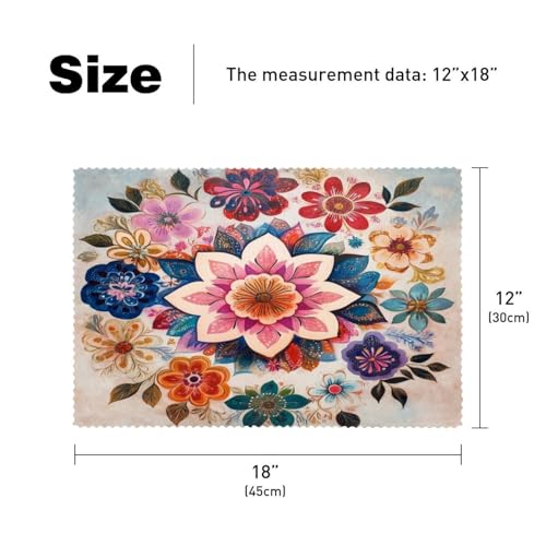 Sets de table anti-chaleur Hipple Florals pour éliminer le risque de taches et glissements - 6
