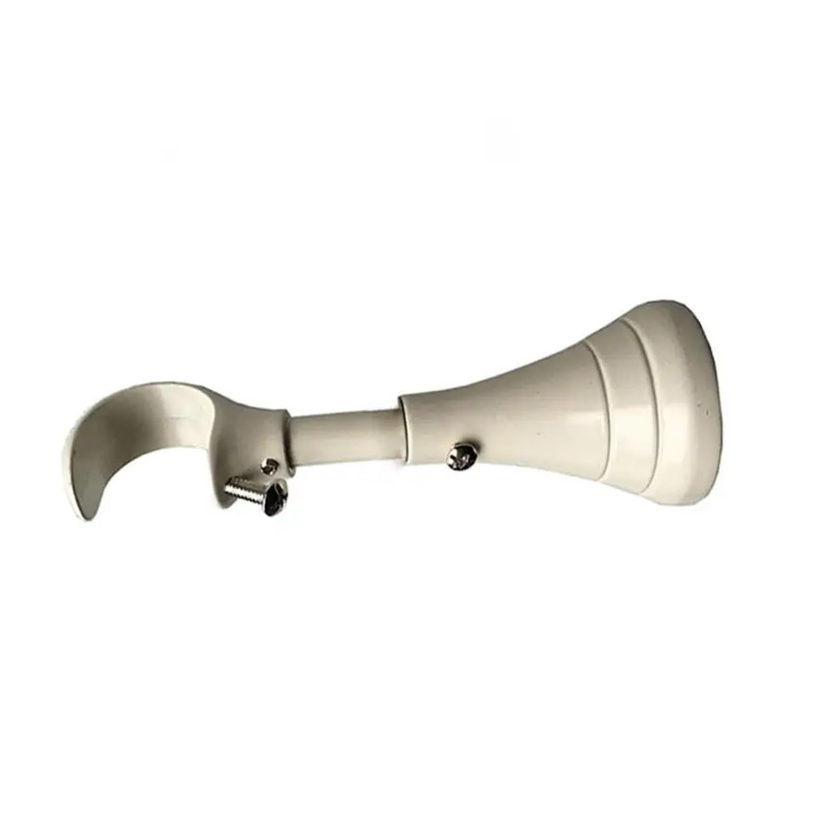Support Simple ou Double en métal sculpté for Rideau Romain, Alliage de Luxe, Support bâton Tige, Crochet Mural Laiton Adapté aux familles(White,Single 28mm)